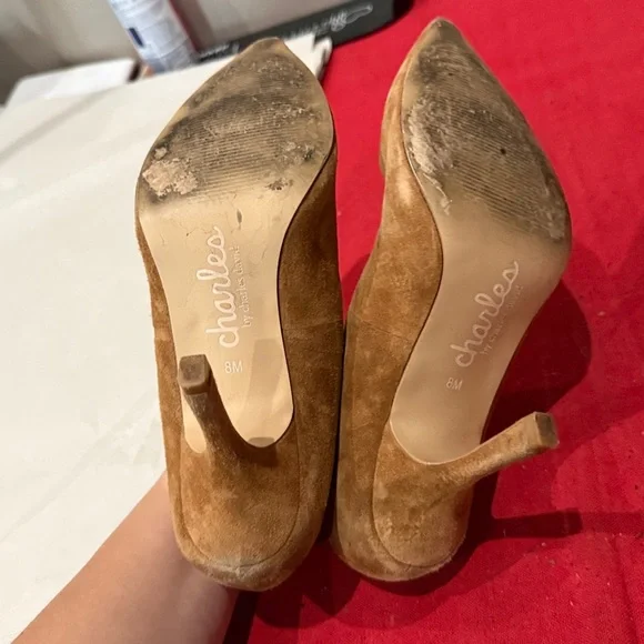 Charles David Tan Suede Heels - Picture 5 of 5